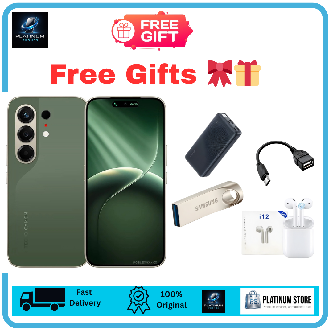 [Anniversary Offer] TECNO Camon 50 256GB+16(8+8)GB 6.78" 144Hz AMOLED Display 50MP+8MP Rear Camera 6150mAh Battery 45W Fast Charging Under-Display Fingerprint IP68/69K Smart TECNO AI Smartphone