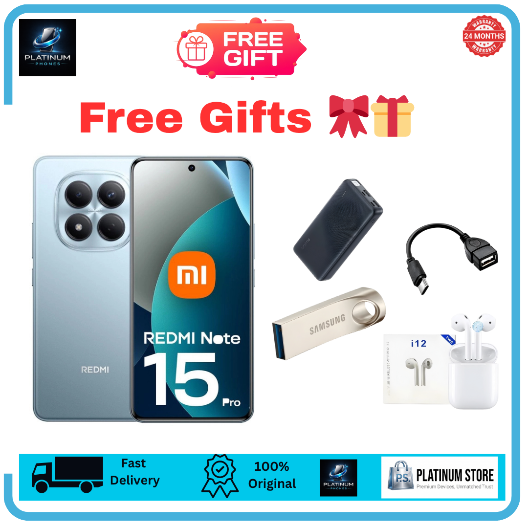 [FREE GIFTS🔥] XIAOMI Redmi Note 15 Pro 256GB+16(8+8)GB 3D-Curved Display 6.77" 120Hz Display Under-Display Fingerprint (200+8)MP Camera 6500mAh Battery 45W Hyper-Charge AI Smartphone