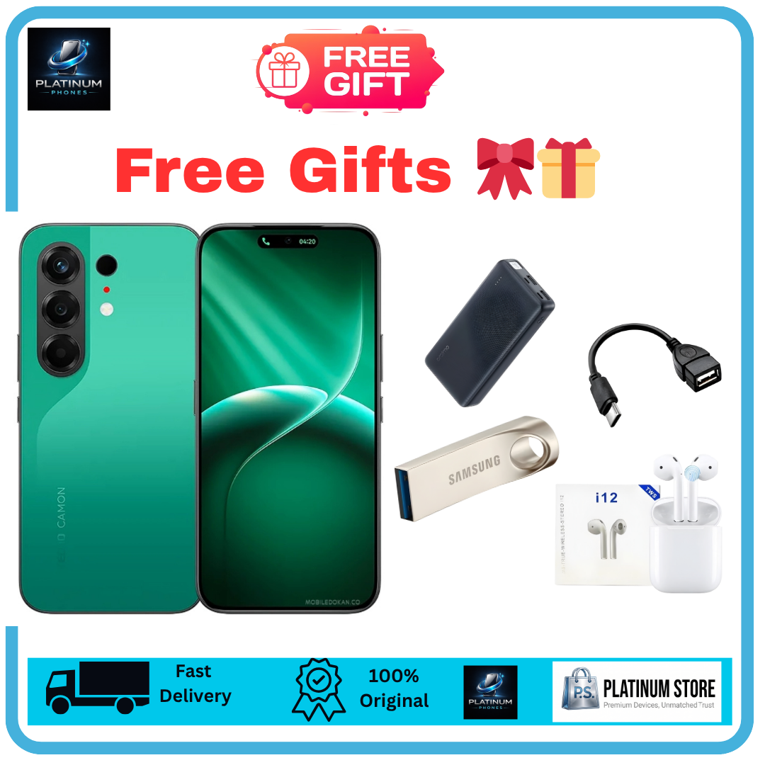 [Anniversary Offer] TECNO Camon 50 256GB+16(8+8)GB 6.78" 144Hz AMOLED Display 50MP+8MP Rear Camera 6150mAh Battery 45W Fast Charging Under-Display Fingerprint IP68/69K Smart TECNO AI Smartphone