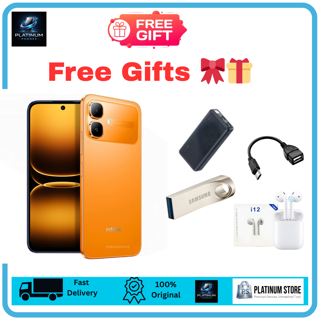 [Anniversary Offer] Infinix Smart 20 128GB+8(4+4)GB 6.78" IPS LCD 120Hz Display 8MP Camera 5200mAh Battery 15W Fast Charging Dual SIM IP64 Rated Fingerprint Unlock MTK Helio G81 Ultimate Smartphone