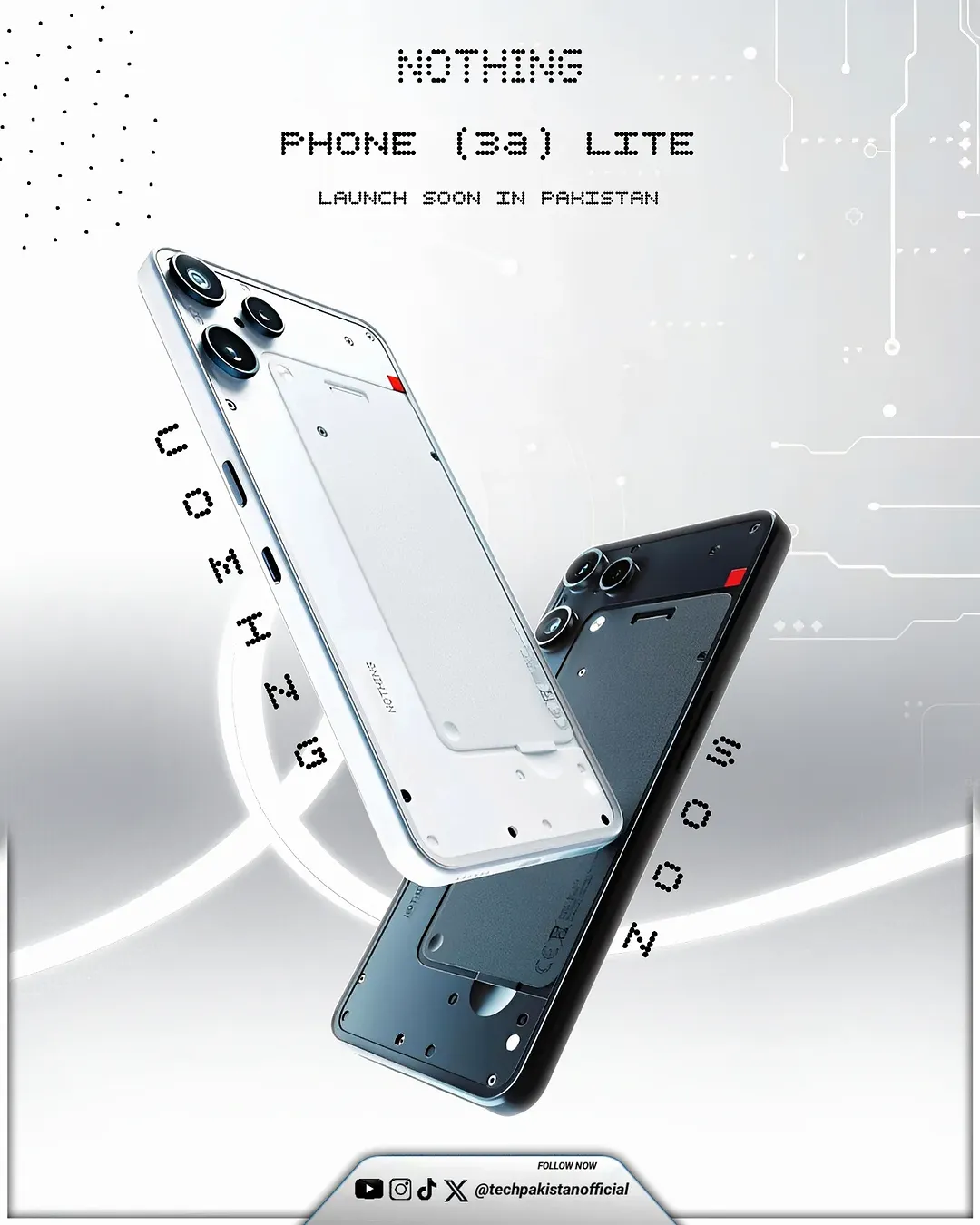Nothing Phone (3a) Lite 256GB+8GB 6.77" AMOLED 120Hz Display 50+8+2MP Back Camera 5000mAh Battery 33W Fast Charging Dual SIM IP54 Rated Under-Display Fingerprint 16MP Selfie Smart AI Smartphone