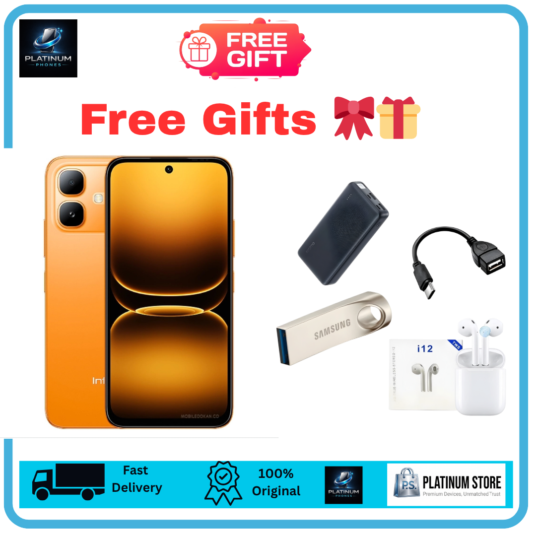 [Anniversary Offer] Infinix Smart 20 128GB+8(4+4)GB 6.78" IPS LCD 120Hz Display 8MP Camera 5200mAh Battery 15W Fast Charging Dual SIM IP64 Rated Fingerprint Unlock MTK Helio G81 Ultimate Smartphone