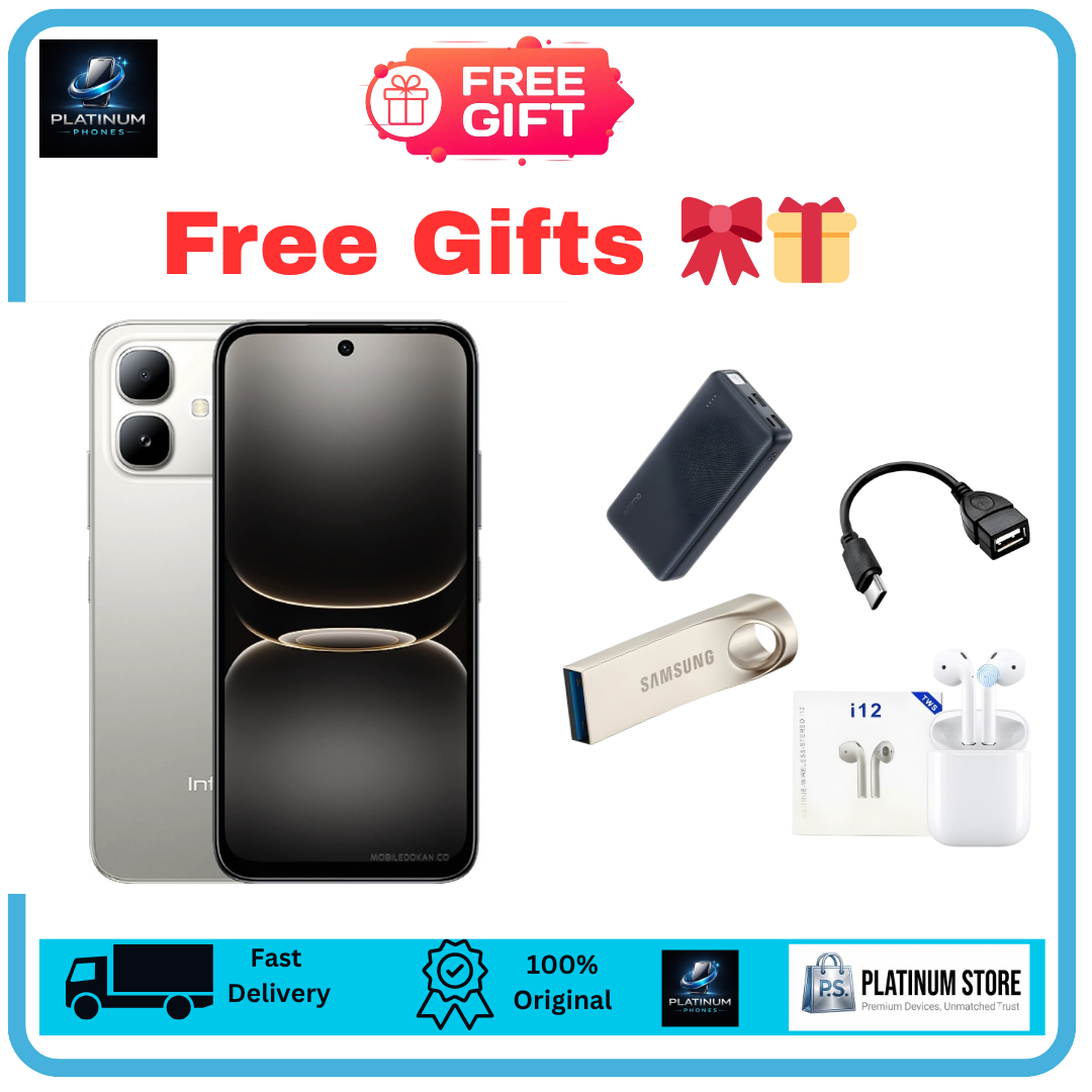 [Anniversary Offer] Infinix Smart 20 128GB+8(4+4)GB 6.78" IPS LCD 120Hz Display 8MP Camera 5200mAh Battery 15W Fast Charging Dual SIM IP64 Rated Fingerprint Unlock MTK Helio G81 Ultimate Smartphone