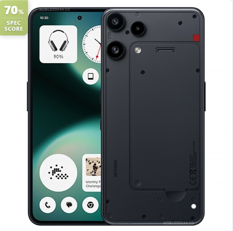 Nothing Phone (3a) Lite 256GB+8GB 6.77" AMOLED 120Hz Display 50+8+2MP Back Camera 5000mAh Battery 33W Fast Charging Dual SIM IP54 Rated Under-Display Fingerprint 16MP Selfie Smart AI Smartphone