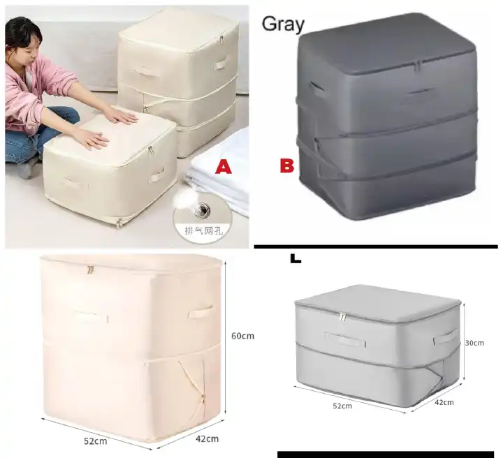 Compression Duvet Storage Bags Heavy-Duty Space Saving Organizer Bags for Duvets, Blankets, Comforters, Pillows, Clothing and Seasonal Bedding