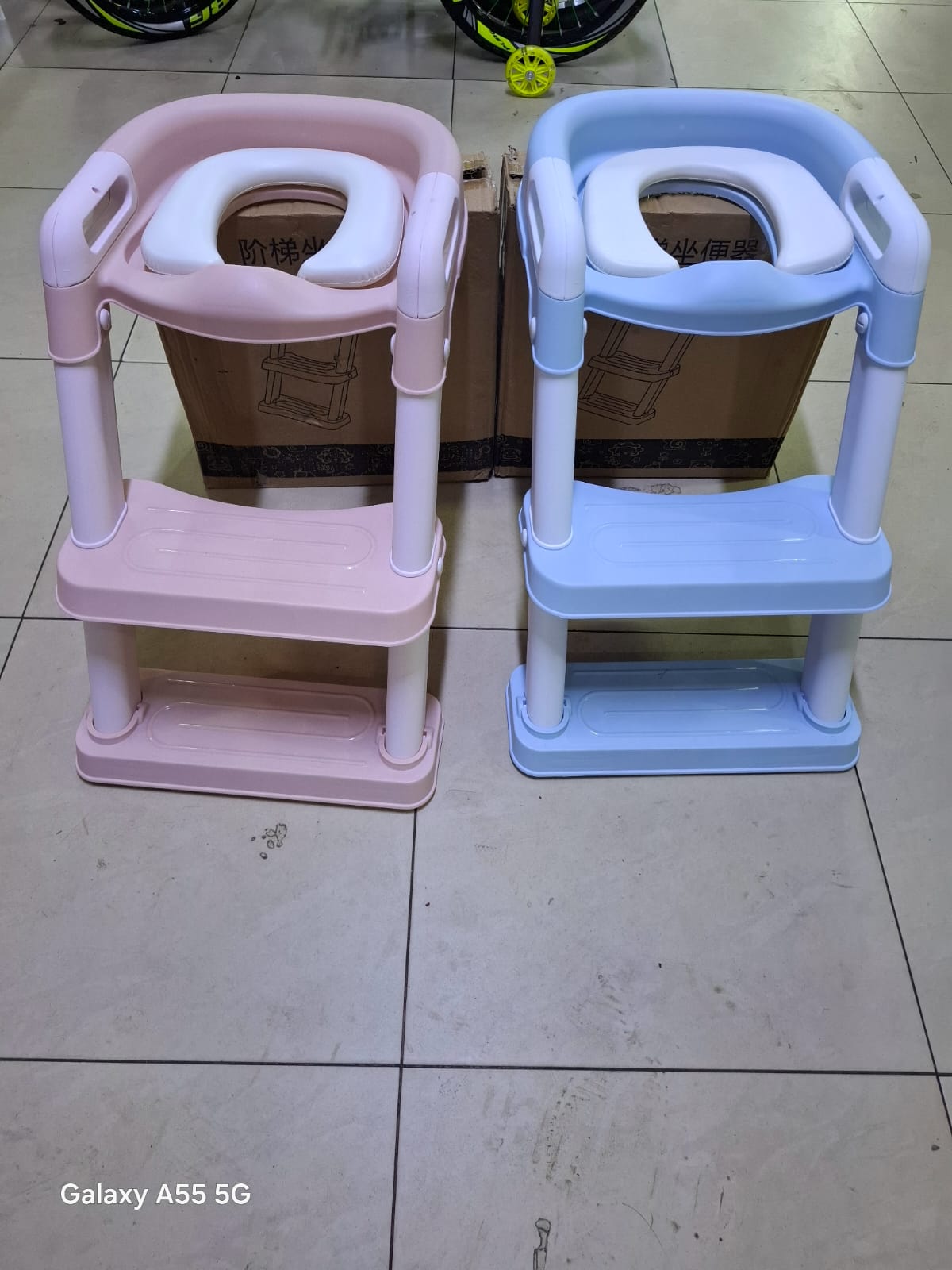 Kids Toilet Ladder Step Stool – Adjustable Potty Training Seat with Safety Handles, Non-Slip Steps, Comfortable Toilet Trainer for Toddlers