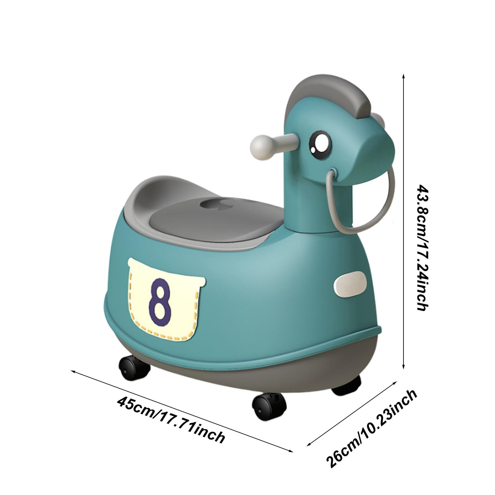 Portable Potty Training Seat with Wheels – Kids Travel Toilet Trainer, Easy Clean, Comfortable Design, Lightweight Potty Chair for Home and Outdoor Use