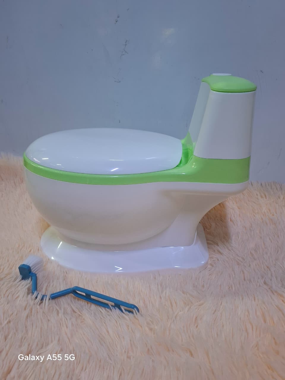 Baby Potty Training Toilet – Mini Realistic Flush Design, Detachable Inner Pot, Toilet Paper Holder, Stable Non-Tip Base, Kids Toilet Trainer