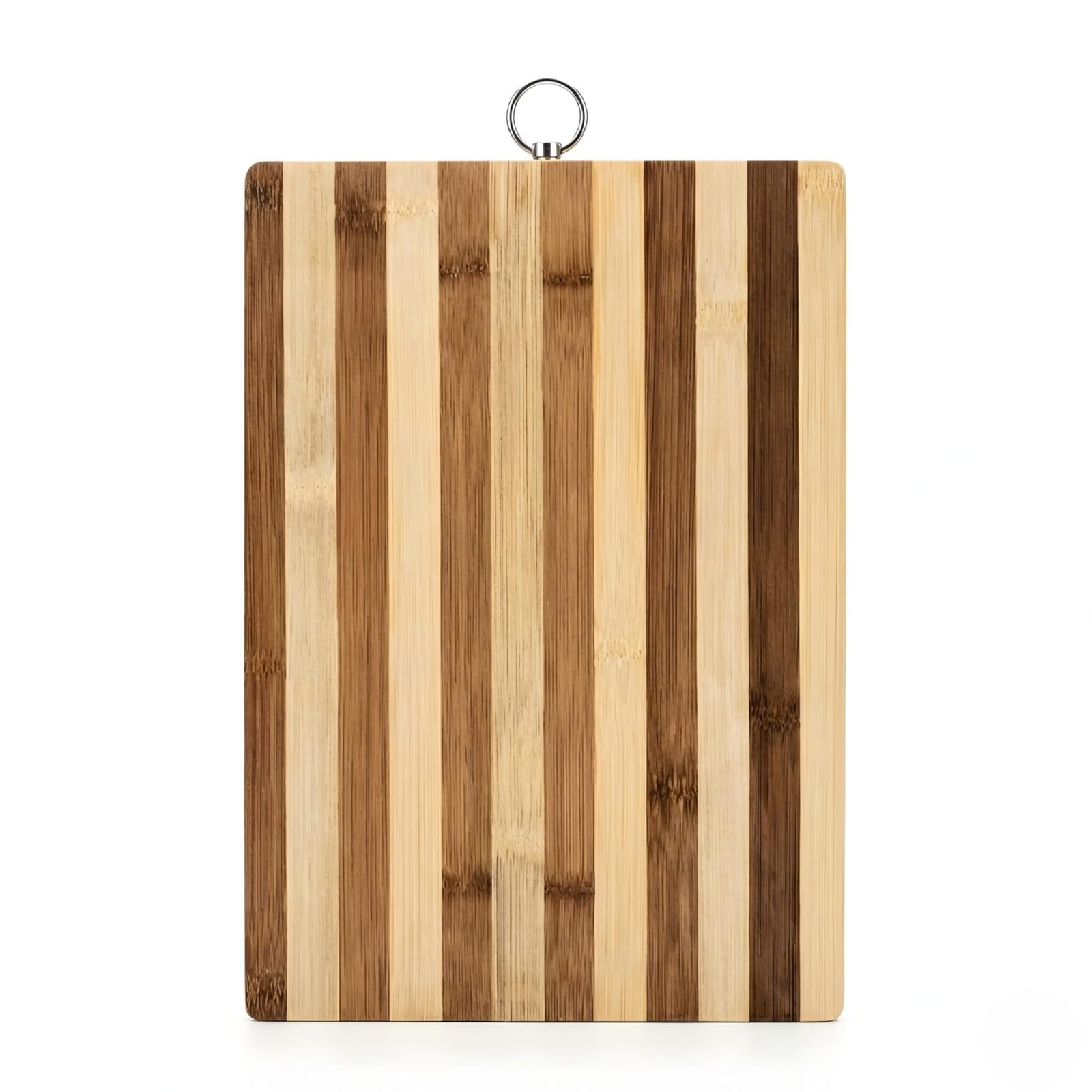 30 × 20cm Bamboo Wooden Chopping Board with Steel Hanging Ring – 1.5cm Thick Cutting Board for Vegetables, Fruits, Bread & Meat