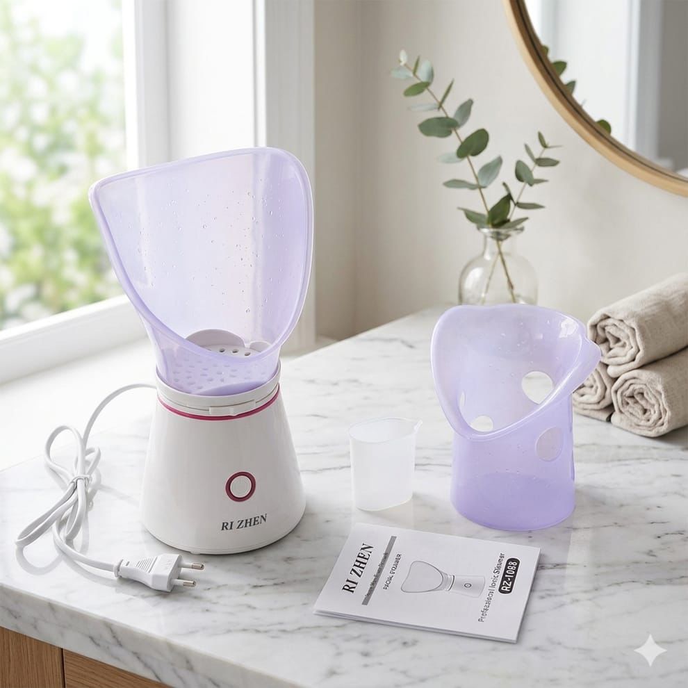 Facial Steamer_Spa Thermal Sprayer Facial It has a face mask that helps direct the warm mist towards your face. The steam helps open your pores and soften dirt and debris for a more thorough clean