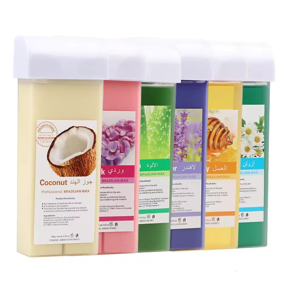 Painless Roll-On Wax Depilatory Honey & Aloe Vera Wax Cartridge for Bikini And Body Hair Removal