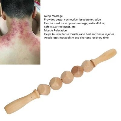 Wooden Massage Roller 6 Cube Design Body Roller Massage Stick Made Of Wood For lymphatic drainage  and muscle  pain relief and body sculpting