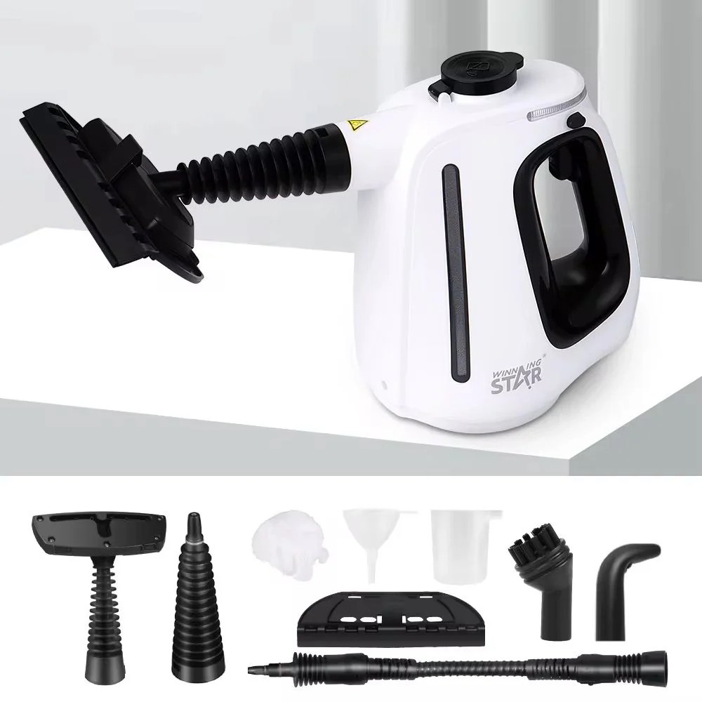 1350W Handheld Steam Cleaner with 15-Piece Accessories (Including Mop) and 18.6 fl oz Tank, 3 Bar Dirt-Free Steamer for Floors, Cars, Upholstery, and Multi-Surface Home Cleaning