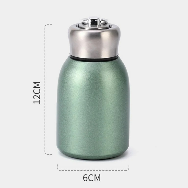 Cute 320ml Small Kids insulated leak proof thermal milk pot, Big Belly Cup Simple Mini Cup for milk,Tea, yogurt Stainless Steel Drinkware kids mug