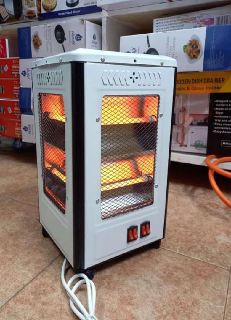 🔥 Premier 360° 5-Sided Quartz Room Heater – 2000W Heavy-Duty Multi-Directional House Warmer with Integrated Upper Cooking Plate