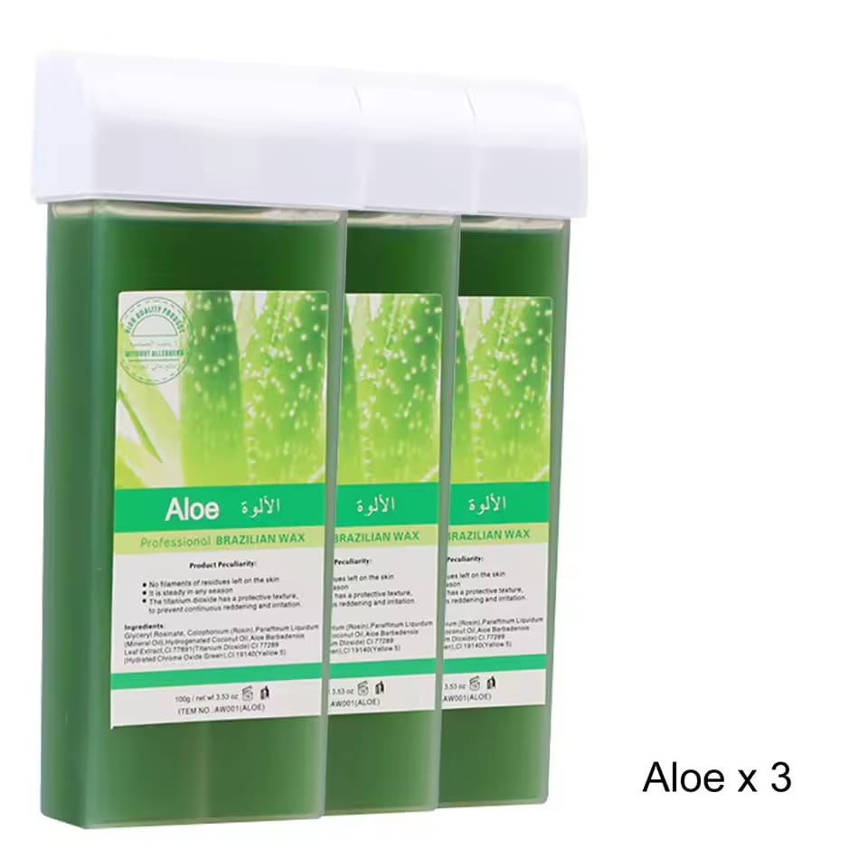 Painless Roll-On Wax Depilatory Honey & Aloe Vera Wax Cartridge for Bikini And Body Hair Removal