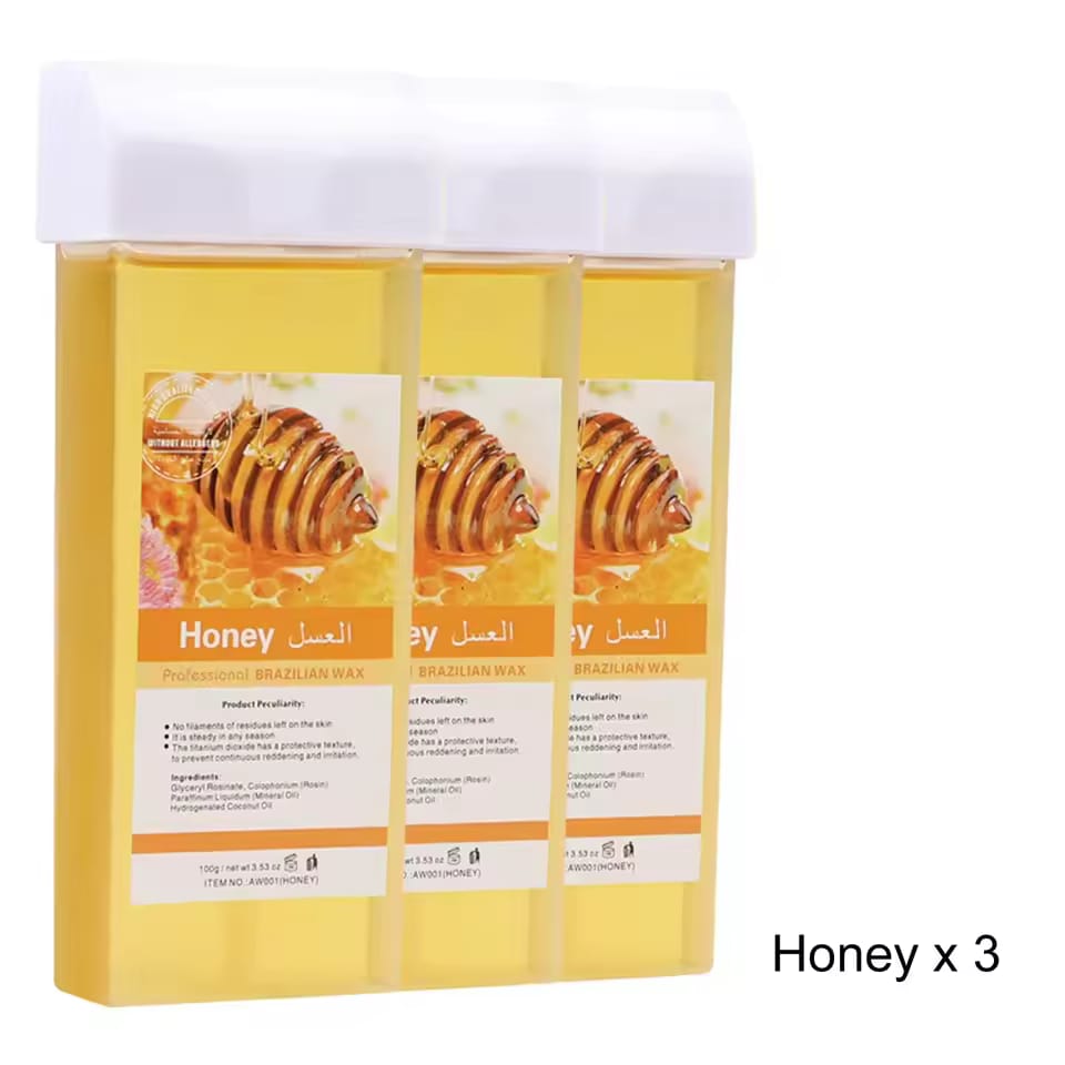 Painless Roll-On Wax Depilatory Honey & Aloe Vera Wax Cartridge for Bikini And Body Hair Removal