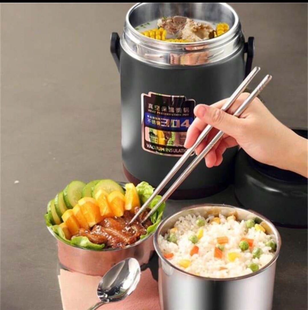 304 Stainless Steel Vacuum Thermal Lunch Box Food Jar Food flask, food  Warmer Container With the Handle 1.7L, keeps hot for 8-12 hours