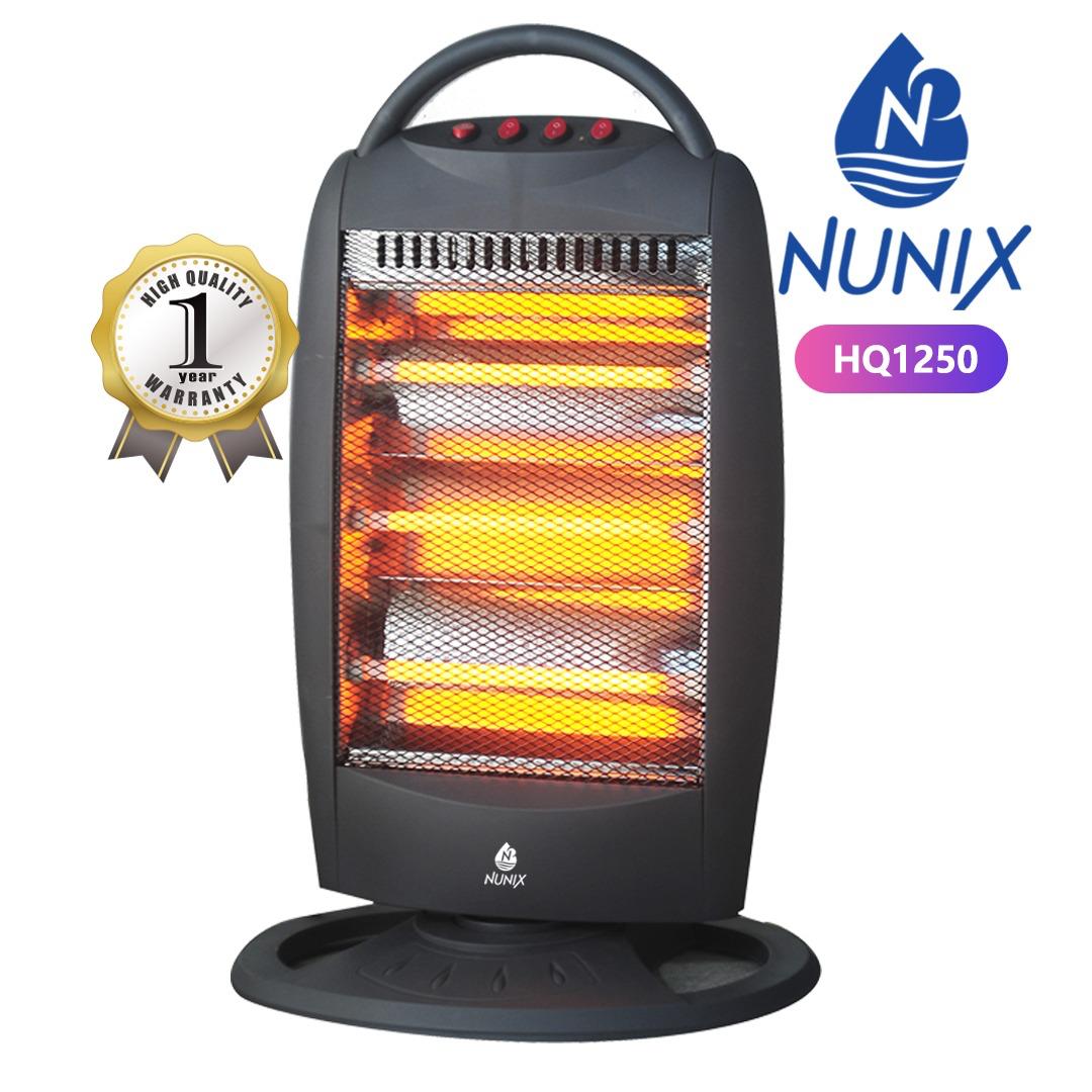 🔥 Nunix HQ1250 Quartz Room Heater – High-Power Multi-Tube Infrared Space Warmer with Advanced Tip-Over Protection