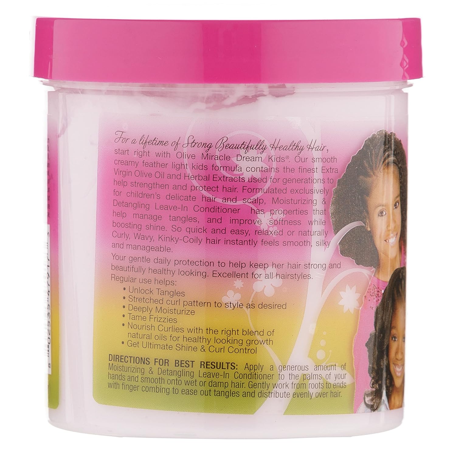 African Pride Dream Kids Olive Miracle Leave-In Conditioner - 425g, Moisturizing & Detangling for Kids' Hair
