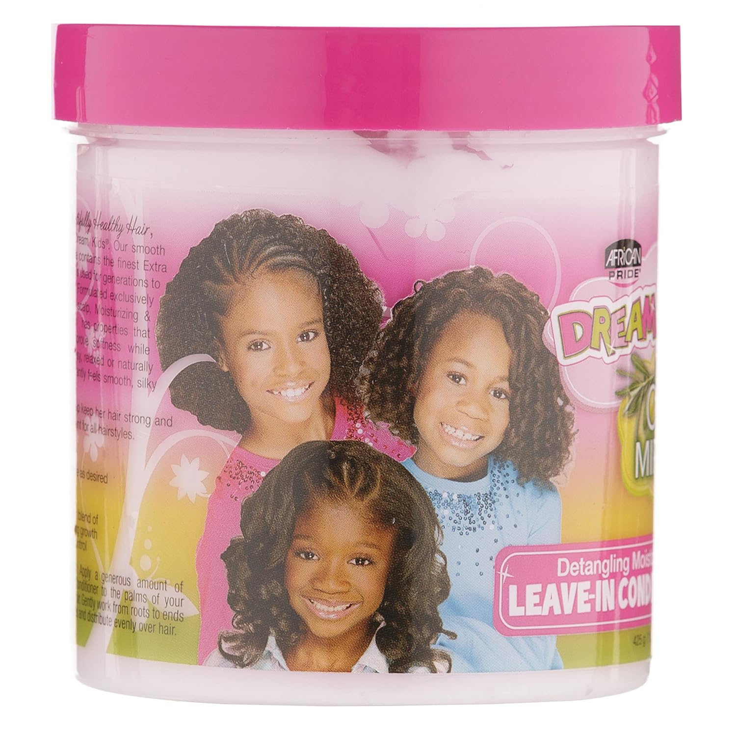African Pride Dream Kids Olive Miracle Leave-In Conditioner - 425g, Moisturizing & Detangling for Kids' Hair
