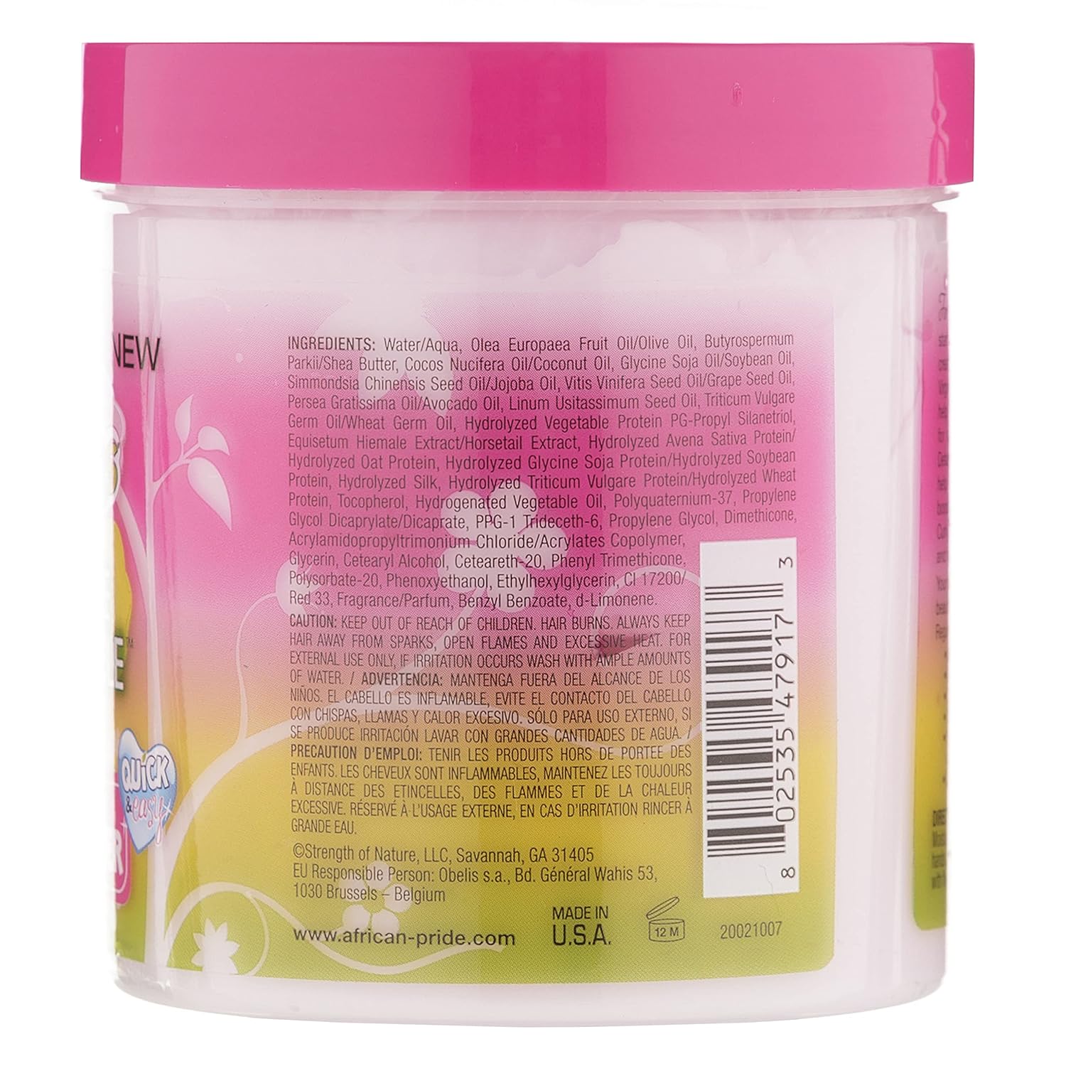 African Pride Dream Kids Olive Miracle Leave-In Conditioner - 425g, Moisturizing & Detangling for Kids' Hair
