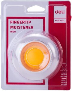 Deli Essential Fingertip Moistener Anti Slip Finger Wet Sponge Pad For Counting Money Paper Handling Office School Use