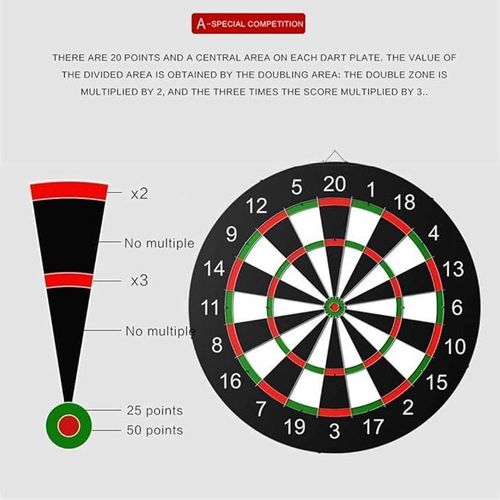 Professional Sisal Dart Board 18 Inch Bristle Dartboard For Home Bar Club Office Game Room