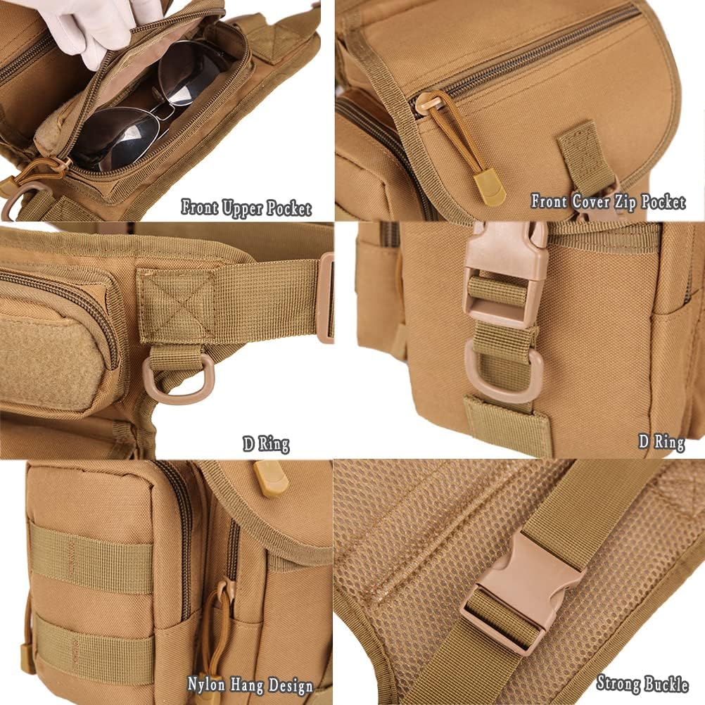 Tactical Drop Leg Bag Military Thigh Pack Outdoor Waist Leg Pouch Utility Hip Gear Pouch Motorcycle Riding Travel Storage Bag