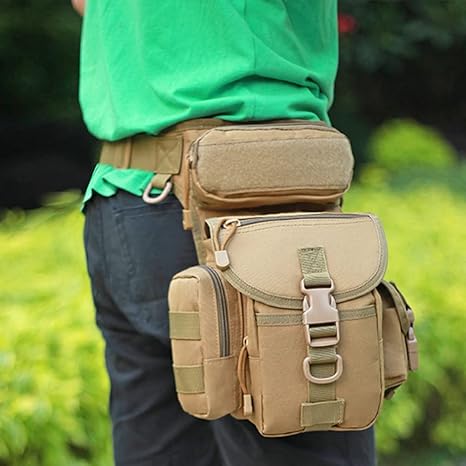 Tactical Drop Leg Bag Military Thigh Pack Outdoor Waist Leg Pouch Utility Hip Gear Pouch Motorcycle Riding Travel Storage Bag