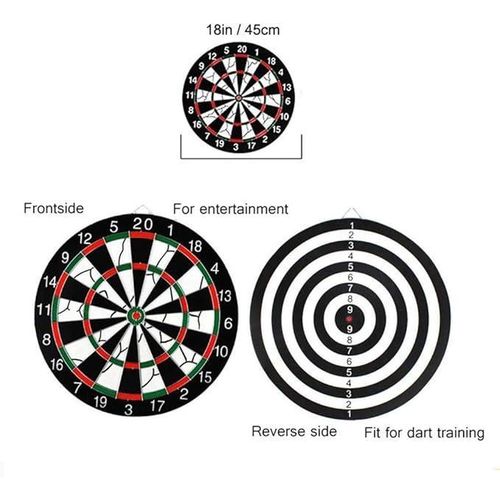 Professional Sisal Dart Board 18 Inch Bristle Dartboard For Home Bar Club Office Game Room