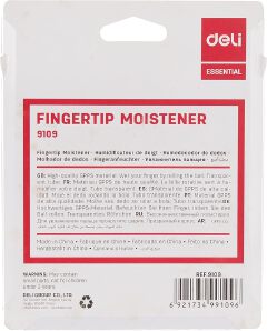 Deli Essential Fingertip Moistener Anti Slip Finger Wet Sponge Pad For Counting Money Paper Handling Office School Use