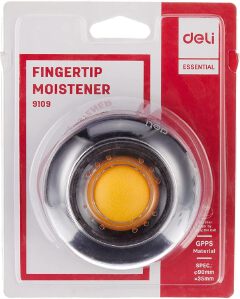 Deli Essential Fingertip Moistener Anti Slip Finger Wet Sponge Pad For Counting Money Paper Handling Office School Use