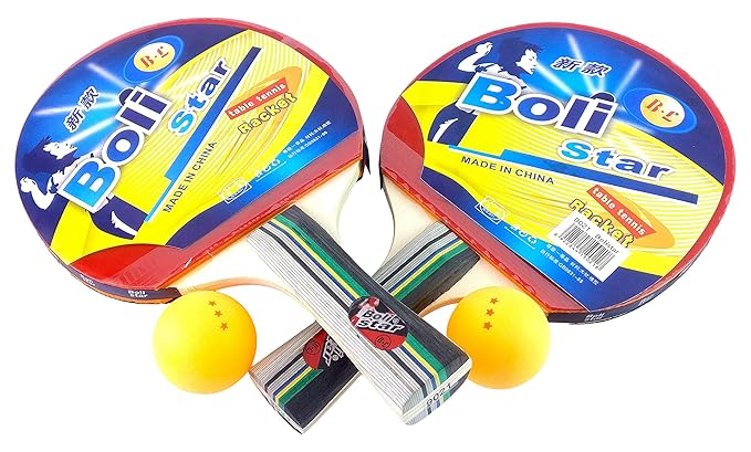 Table Tennis Racket Set Portable Ping Pong Kit With 2 Rackets 3 Balls And Zippered Carry Case For Indoor Outdoor Sports Play