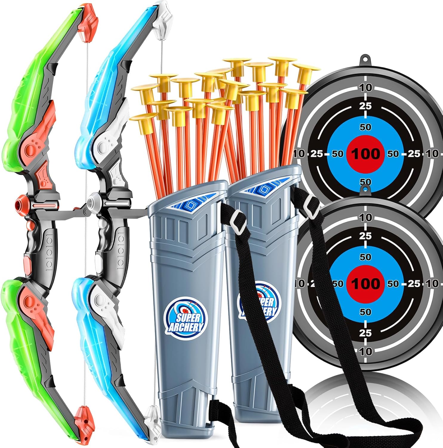 Kids Archer Fun Shooting Sport Bow And Arrow Toy Set With Target Indoor Outdoor Archery Training Game For Boys And Girls