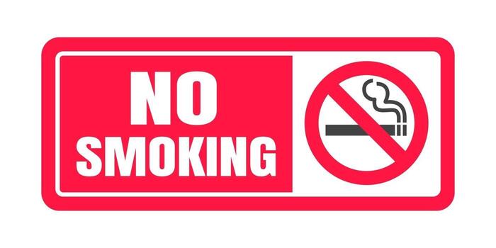 No Smoking Prohibition Symbol Sign Sticker – Safety Wall Sign for Office, Shop, Restaurant & Public Areas