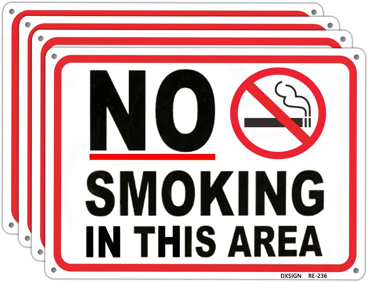 No Smoking Prohibition Symbol Sign Sticker – Safety Wall Sign for Office, Shop, Restaurant & Public Areas