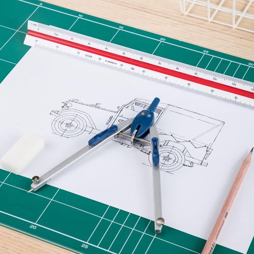 Metallic Geometric Compass – Precision Engineering Drawing Tool for Mathematics, Technical Drawing & Student Geometry Set