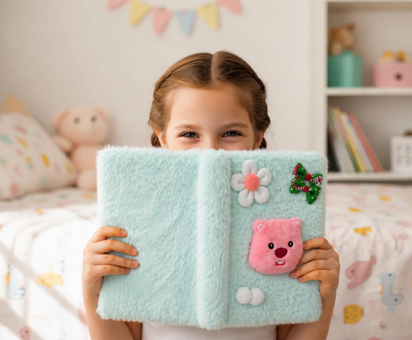 Ultra Soft Plush Fur Notebook With Cute 3D Cartoon Design For Journaling Note Taking School Office And Gift Use