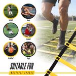 Adjustable Agility Speed Training Ladder Set With Carry Bag – Football Fitness Footwork & Coordination Exercise Equipment for Sports Training