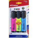 Fluorescent Highlighter Pens 3 Pack Set – Bright Color Study & Office Markers for School Notes, Books, Journals & Office Work