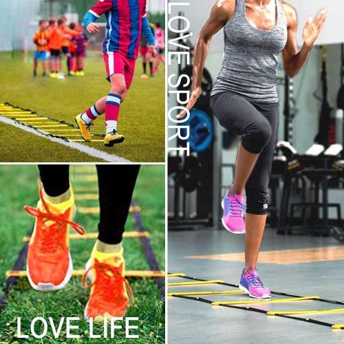 Adjustable Agility Speed Training Ladder Set With Carry Bag – Football Fitness Footwork & Coordination Exercise Equipment for Sports Training