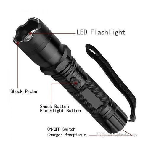 LED Zoom Flashlight Tactical Torch – High Brightness Rechargeable Outdoor Torch for Camping, Security & Emergency Use