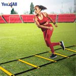 Adjustable Agility Speed Training Ladder Set With Carry Bag – Football Fitness Footwork & Coordination Exercise Equipment for Sports Training