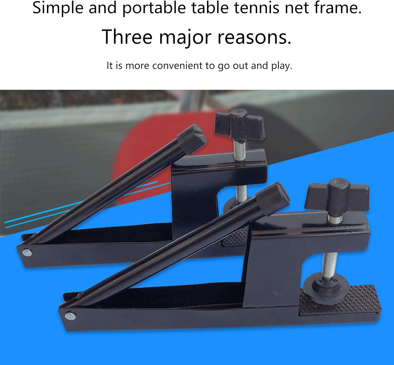 Professional Adjustable Table Tennis Net Set – Heavy Duty Metal Clamps Portable Ping Pong Net & Post Kit for Indoor & Outdoor Play