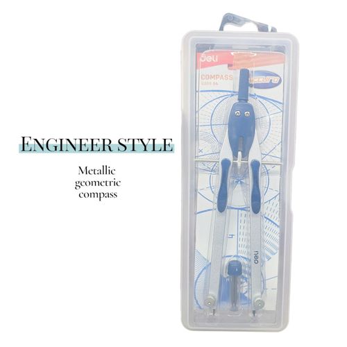 Metallic Geometric Compass – Precision Engineering Drawing Tool for Mathematics, Technical Drawing & Student Geometry Set