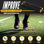 Adjustable Agility Speed Training Ladder Set With Carry Bag – Football Fitness Footwork & Coordination Exercise Equipment for Sports Training