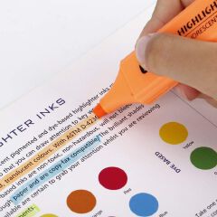 Fluorescent Highlighter Pens 3 Pack Set – Bright Color Study & Office Markers for School Notes, Books, Journals & Office Work