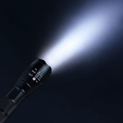 LED Zoom Flashlight Tactical Torch – High Brightness Rechargeable Outdoor Torch for Camping, Security & Emergency Use