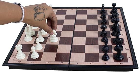 Magnetic Folding Chess Board Game Set – Educational Strategy Board Game for Kids & Adults, Portable Travel Chess Set